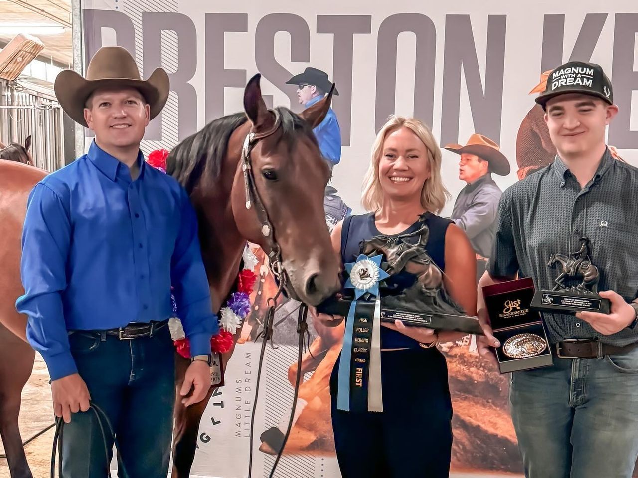 Liz Eaves and Einsteins Whiz Kidd at the High Roller Reining Classic